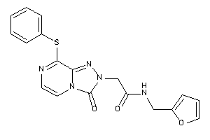 Image of N-(2-furfuryl)-2-[3-keto-8-(phenylthio)-[1,2,4]triazolo[4,3-a]pyrazin-2-yl]acetamide