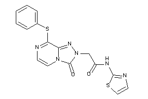 Image of 2-[3-keto-8-(phenylthio)-[1,2,4]triazolo[4,3-a]pyrazin-2-yl]-N-thiazol-2-yl-acetamide