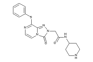 Image of 2-[3-keto-8-(phenylthio)-[1,2,4]triazolo[4,3-a]pyrazin-2-yl]-N-(4-piperidyl)acetamide