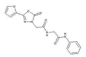 2-[[2-[5-(2-furyl)-2-keto-1,3,4-oxadiazol-3-yl]acetyl]amino]-N-phenyl-acetamide