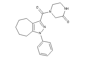 4-(1-phenyl-5,6,7,8-tetrahydro-4H-cyclohepta[c]pyrazole-3-carbonyl)piperazin-2-one
