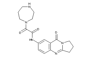 Image of 2-(1,4-diazepan-1-yl)-2-keto-N-(9-keto-2,3-dihydro-1H-pyrrolo[2,1-b]quinazolin-7-yl)acetamide