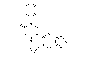 Image of N-cyclopropyl-6-keto-1-phenyl-N-(3-thenyl)-4,5-dihydro-1,2,4-triazine-3-carboxamide