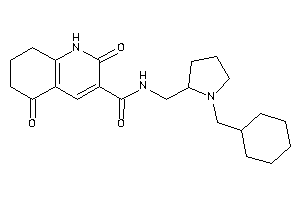 Image of N-[[1-(cyclohexylmethyl)pyrrolidin-2-yl]methyl]-2,5-diketo-1,6,7,8-tetrahydroquinoline-3-carboxamide
