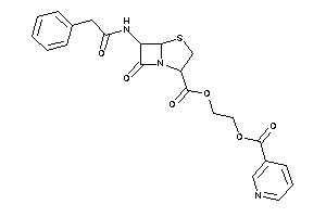 7-keto-6-[(2-phenylacetyl)amino]-4-thia-1-azabicyclo[3.2.0]heptane-2-carboxylic Acid 2-nicotinoyloxyethyl Ester