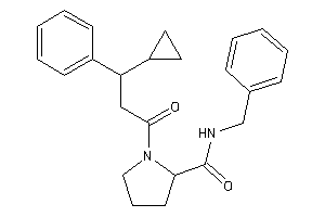 N-benzyl-1-(3-cyclopropyl-3-phenyl-propanoyl)pyrrolidine-2-carboxamide