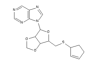 Image of 9-[4-[(cyclopent-2-en-1-ylthio)methyl]-3a,4,6,6a-tetrahydrofuro[3,4-d][1,3]dioxol-6-yl]purine