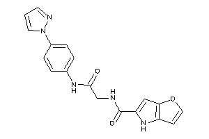 Image of N-[2-keto-2-(4-pyrazol-1-ylanilino)ethyl]-4H-furo[3,2-b]pyrrole-5-carboxamide