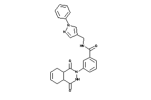 3-(1,4-diketo-4a,5,8,8a-tetrahydro-3H-phthalazin-2-yl)-N-[(1-phenylpyrazol-4-yl)methyl]benzamide