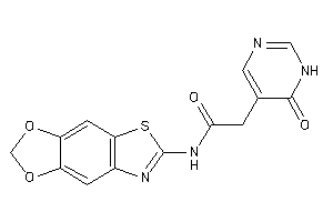 N-([1,3]dioxolo[4,5-f][1,3]benzothiazol-6-yl)-2-(6-keto-1H-pyrimidin-5-yl)acetamide