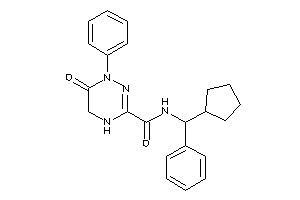 N-[cyclopentyl(phenyl)methyl]-6-keto-1-phenyl-4,5-dihydro-1,2,4-triazine-3-carboxamide