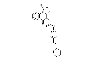 2-(1,5-diketo-3,3a-dihydro-2H-pyrrolo[1,2-a]quinazolin-4-yl)-N-[4-(2-morpholinoethyl)phenyl]acetamide