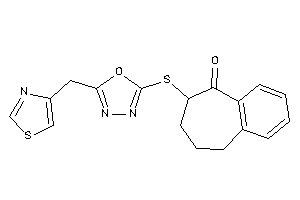 8-[[5-(thiazol-4-ylmethyl)-1,3,4-oxadiazol-2-yl]thio]-5,6,7,8-tetrahydrobenzocyclohepten-9-one