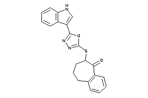 8-[[5-(1H-indol-3-yl)-1,3,4-oxadiazol-2-yl]thio]-5,6,7,8-tetrahydrobenzocyclohepten-9-one