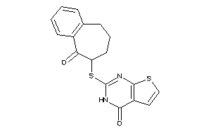 2-[(9-keto-5,6,7,8-tetrahydrobenzocyclohepten-8-yl)thio]-3H-thieno[2,3-d]pyrimidin-4-one