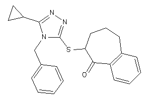 8-[(4-benzyl-5-cyclopropyl-1,2,4-triazol-3-yl)thio]-5,6,7,8-tetrahydrobenzocyclohepten-9-one