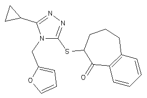 8-[[5-cyclopropyl-4-(2-furfuryl)-1,2,4-triazol-3-yl]thio]-5,6,7,8-tetrahydrobenzocyclohepten-9-one