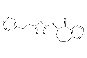 8-[(5-phenethyl-1,3,4-oxadiazol-2-yl)thio]-5,6,7,8-tetrahydrobenzocyclohepten-9-one