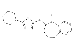 8-[(5-cyclohexyl-1,3,4-oxadiazol-2-yl)thio]-5,6,7,8-tetrahydrobenzocyclohepten-9-one