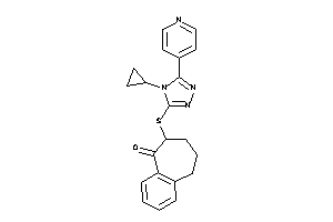 8-[[4-cyclopropyl-5-(4-pyridyl)-1,2,4-triazol-3-yl]thio]-5,6,7,8-tetrahydrobenzocyclohepten-9-one