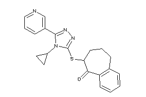 8-[[4-cyclopropyl-5-(3-pyridyl)-1,2,4-triazol-3-yl]thio]-5,6,7,8-tetrahydrobenzocyclohepten-9-one