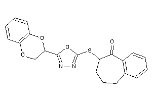 Image of 8-[[5-(2,3-dihydro-1,4-benzodioxin-3-yl)-1,3,4-oxadiazol-2-yl]thio]-5,6,7,8-tetrahydrobenzocyclohepten-9-one