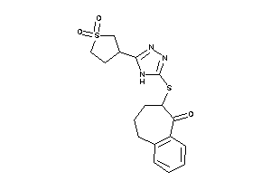 Image of 8-[[5-(1,1-diketothiolan-3-yl)-4H-1,2,4-triazol-3-yl]thio]-5,6,7,8-tetrahydrobenzocyclohepten-9-one