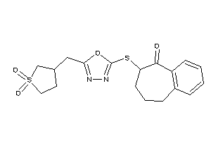 8-[[5-[(1,1-diketothiolan-3-yl)methyl]-1,3,4-oxadiazol-2-yl]thio]-5,6,7,8-tetrahydrobenzocyclohepten-9-one