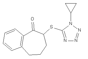 Image of 8-[(1-cyclopropyltetrazol-5-yl)thio]-5,6,7,8-tetrahydrobenzocyclohepten-9-one