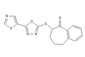 8-[(5-thiazol-5-yl-1,3,4-oxadiazol-2-yl)thio]-5,6,7,8-tetrahydrobenzocyclohepten-9-one