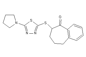 Image of 8-[(5-pyrrolidino-1,3,4-thiadiazol-2-yl)thio]-5,6,7,8-tetrahydrobenzocyclohepten-9-one