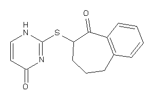 Image of 2-[(9-keto-5,6,7,8-tetrahydrobenzocyclohepten-8-yl)thio]-1H-pyrimidin-4-one