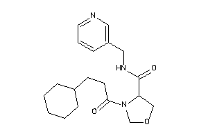 Image of 3-(3-cyclohexylpropanoyl)-N-(3-pyridylmethyl)oxazolidine-4-carboxamide