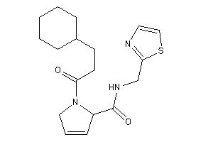 Image of 1-(3-cyclohexylpropanoyl)-N-(thiazol-2-ylmethyl)-3-pyrroline-2-carboxamide