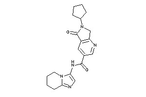 Image of 6-cyclopentyl-5-keto-N-(5,6,7,8-tetrahydroimidazo[1,2-a]pyridin-3-yl)-7H-pyrrolo[3,4-b]pyridine-3-carboxamide