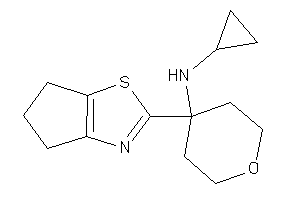 Image of Cyclopropyl-[4-(5,6-dihydro-4H-cyclopenta[d]thiazol-2-yl)tetrahydropyran-4-yl]amine