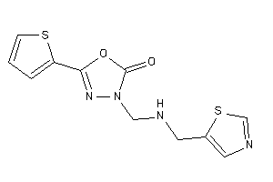 3-[(thiazol-5-ylmethylamino)methyl]-5-(2-thienyl)-1,3,4-oxadiazol-2-one