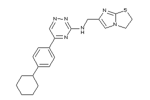 [5-(4-cyclohexylphenyl)-1,2,4-triazin-3-yl]-(2,3-dihydroimidazo[2,1-b]thiazol-6-ylmethyl)amine