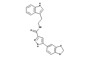 Image of 5-(1,3-benzodioxol-5-yl)-N-[2-(1H-indol-3-yl)ethyl]-1H-pyrazole-3-carboxamide