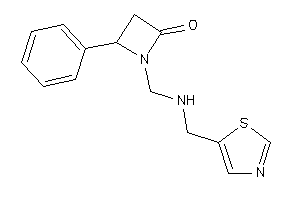 4-phenyl-1-[(thiazol-5-ylmethylamino)methyl]azetidin-2-one