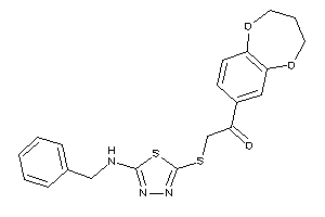 Image of 2-[[5-(benzylamino)-1,3,4-thiadiazol-2-yl]thio]-1-(3,4-dihydro-2H-1,5-benzodioxepin-7-yl)ethanone