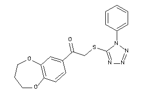 Image of 1-(3,4-dihydro-2H-1,5-benzodioxepin-7-yl)-2-[(1-phenyltetrazol-5-yl)thio]ethanone
