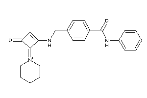 Image of 4-[[(3-keto-4-piperidin-1-ium-1-ylidene-cyclobuten-1-yl)amino]methyl]-N-phenyl-benzamide