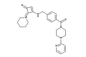 4-piperidin-1-ium-1-ylidene-3-[[4-[4-(2-pyridyl)piperazine-1-carbonyl]benzyl]amino]cyclobut-2-en-1-one