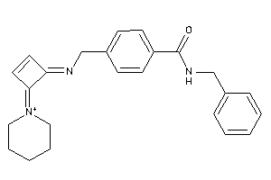 N-benzyl-4-[[(4-piperidin-1-ium-1-ylidenecyclobut-2-en-1-ylidene)amino]methyl]benzamide