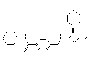 Image of N-cyclohexyl-4-[[(3-keto-4-morpholin-4-ium-4-ylidene-cyclobuten-1-yl)amino]methyl]benzamide