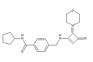 N-cyclopentyl-4-[[(3-keto-4-morpholin-4-ium-4-ylidene-cyclobuten-1-yl)amino]methyl]benzamide