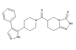 6-[4-(4-phenyl-1H-pyrazol-5-yl)piperidine-1-carbonyl]-5,6,7,8-tetrahydro-2H-[1,2,4]triazolo[4,3-a]pyridin-3-one