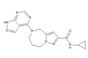 N-cyclopropyl-5-(1H-pyrazolo[3,4-d]pyrimidin-4-yl)-4,6,7,8-tetrahydropyrazolo[1,5-a][1,4]diazepine-2-carboxamide