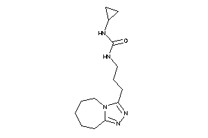 Image of 1-cyclopropyl-3-[3-(6,7,8,9-tetrahydro-5H-[1,2,4]triazolo[4,3-a]azepin-3-yl)propyl]urea